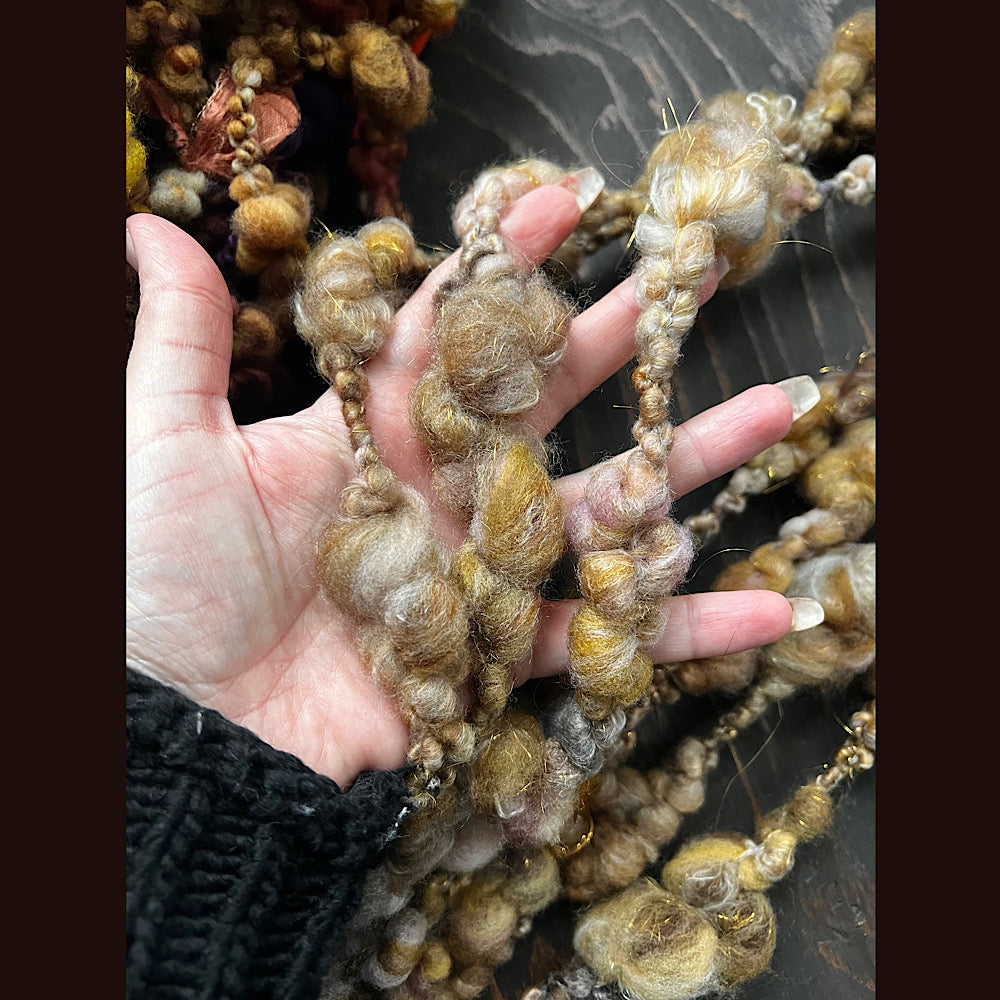 Very Large lot of 5 skeins of art yarn for weaving  14.7 oz