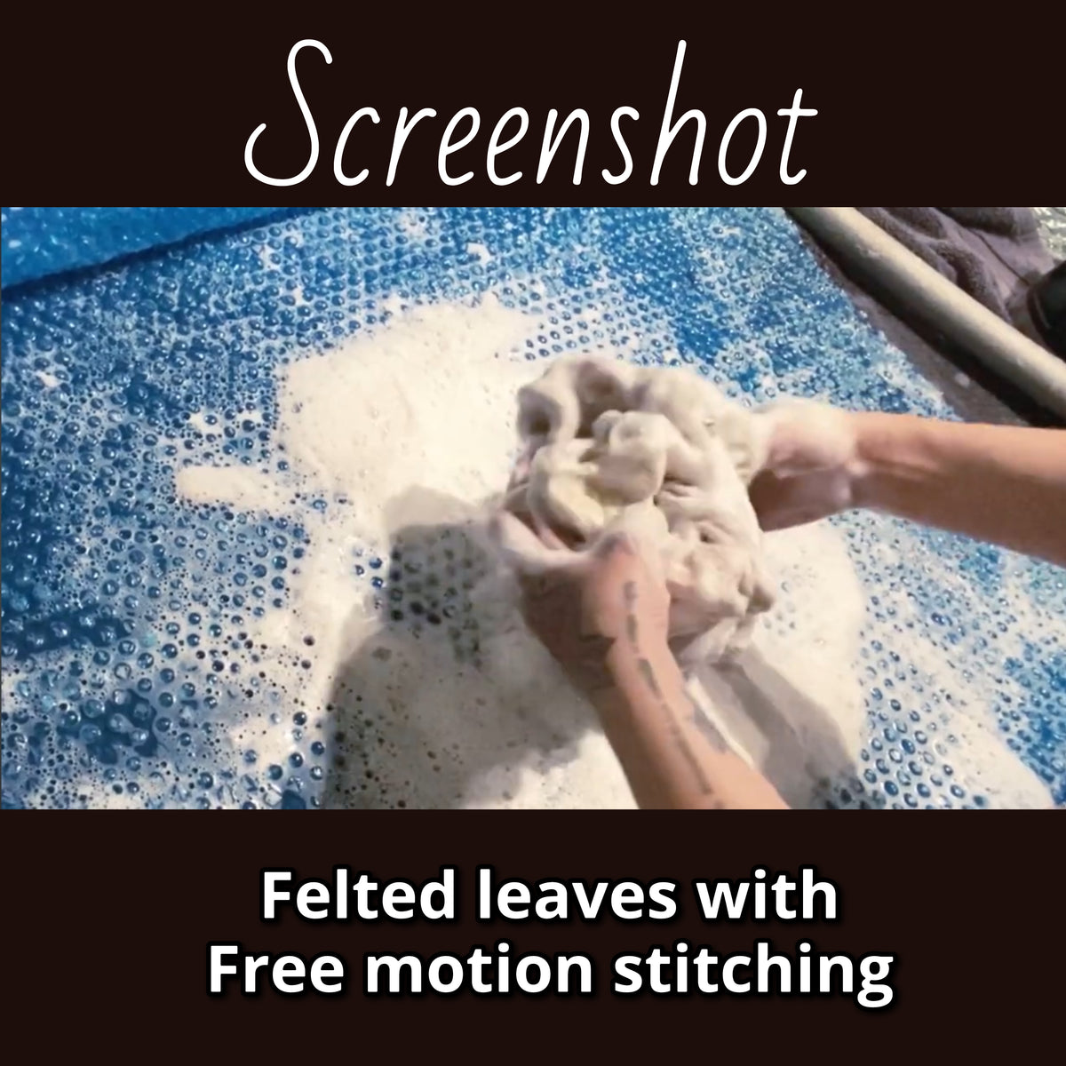Felting leaves with free motion stitching video tutorial