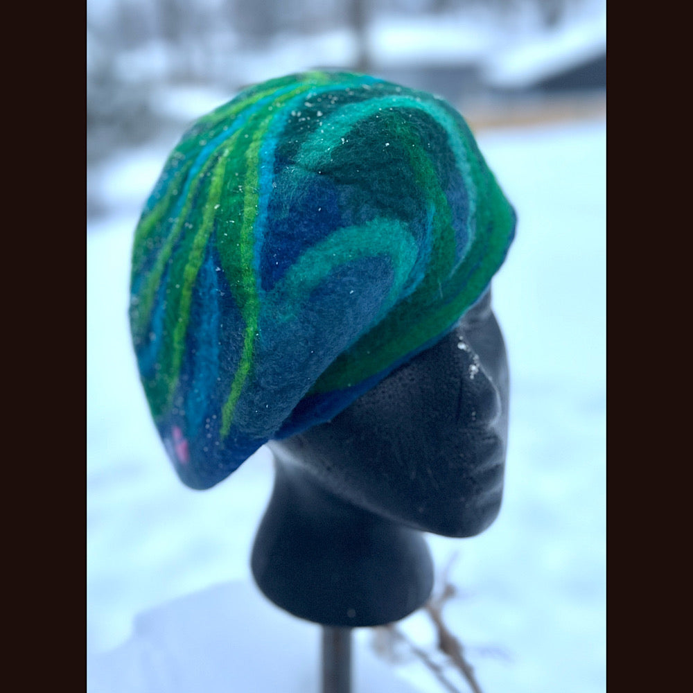 Felted beret small