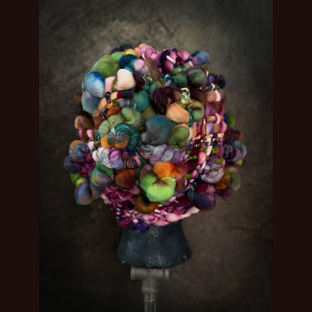 OOAK Handmade wool Woven hat 23” medium