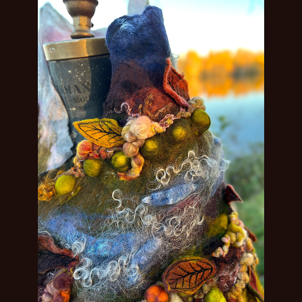 Chicoutimi river felted shawl 59” X 22”