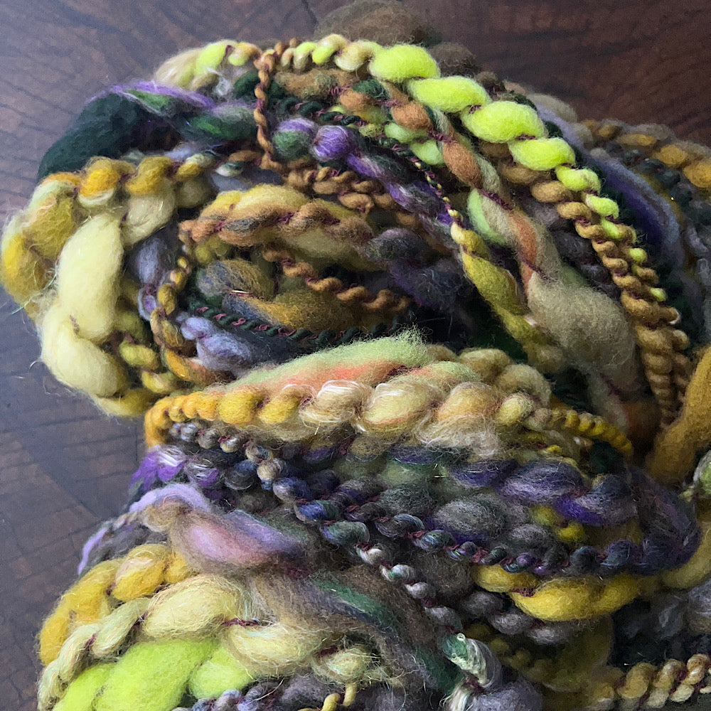 Hand spun spiral yarn 2.4 oz