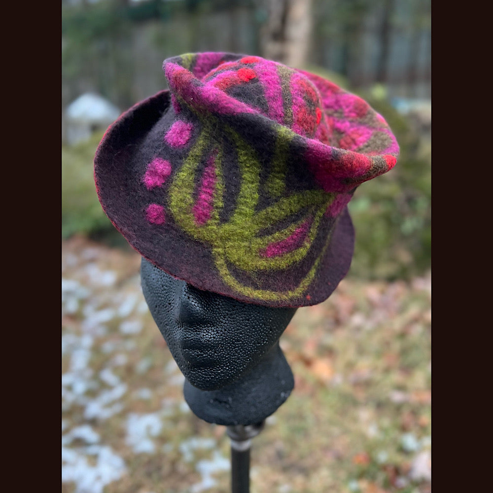 Mini Felted top hat small medium