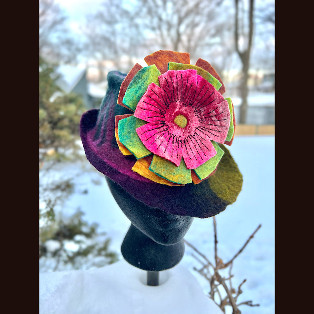 Mini Felted top hat small