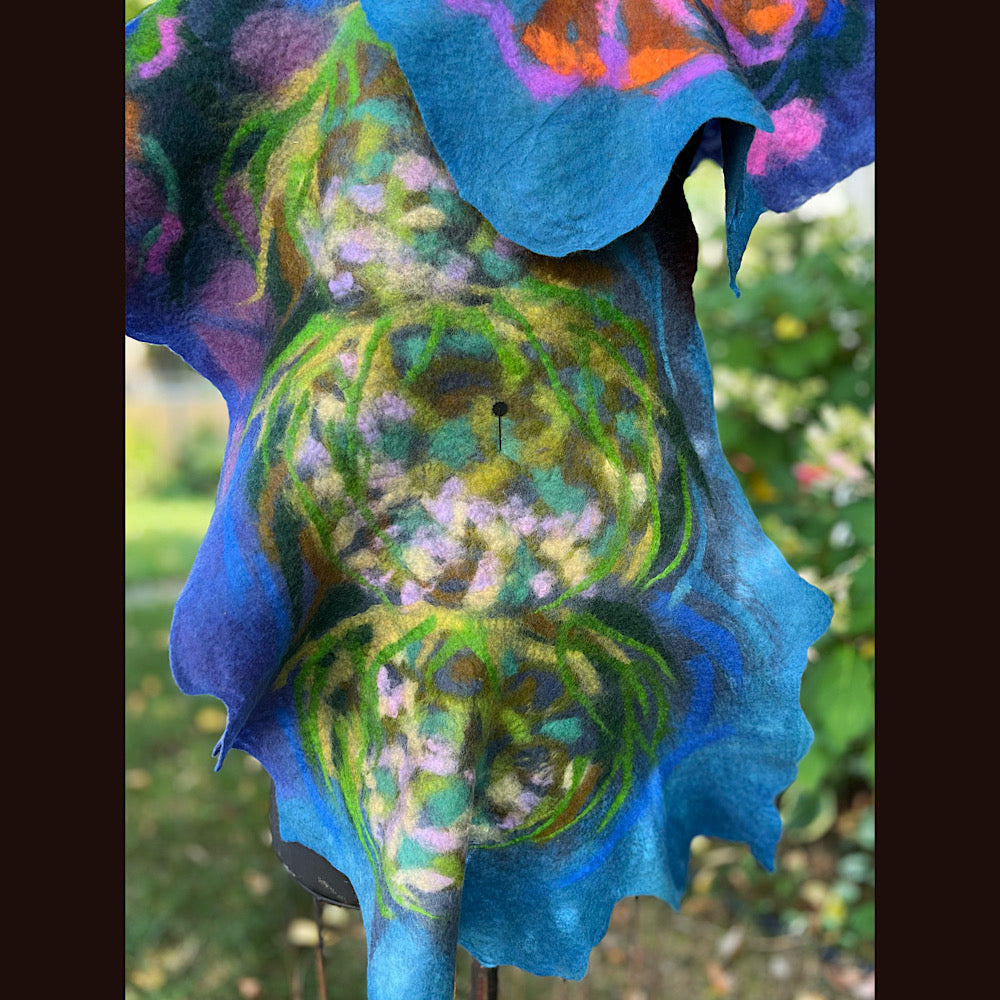 Felted Wool Scarf 70” X 23”