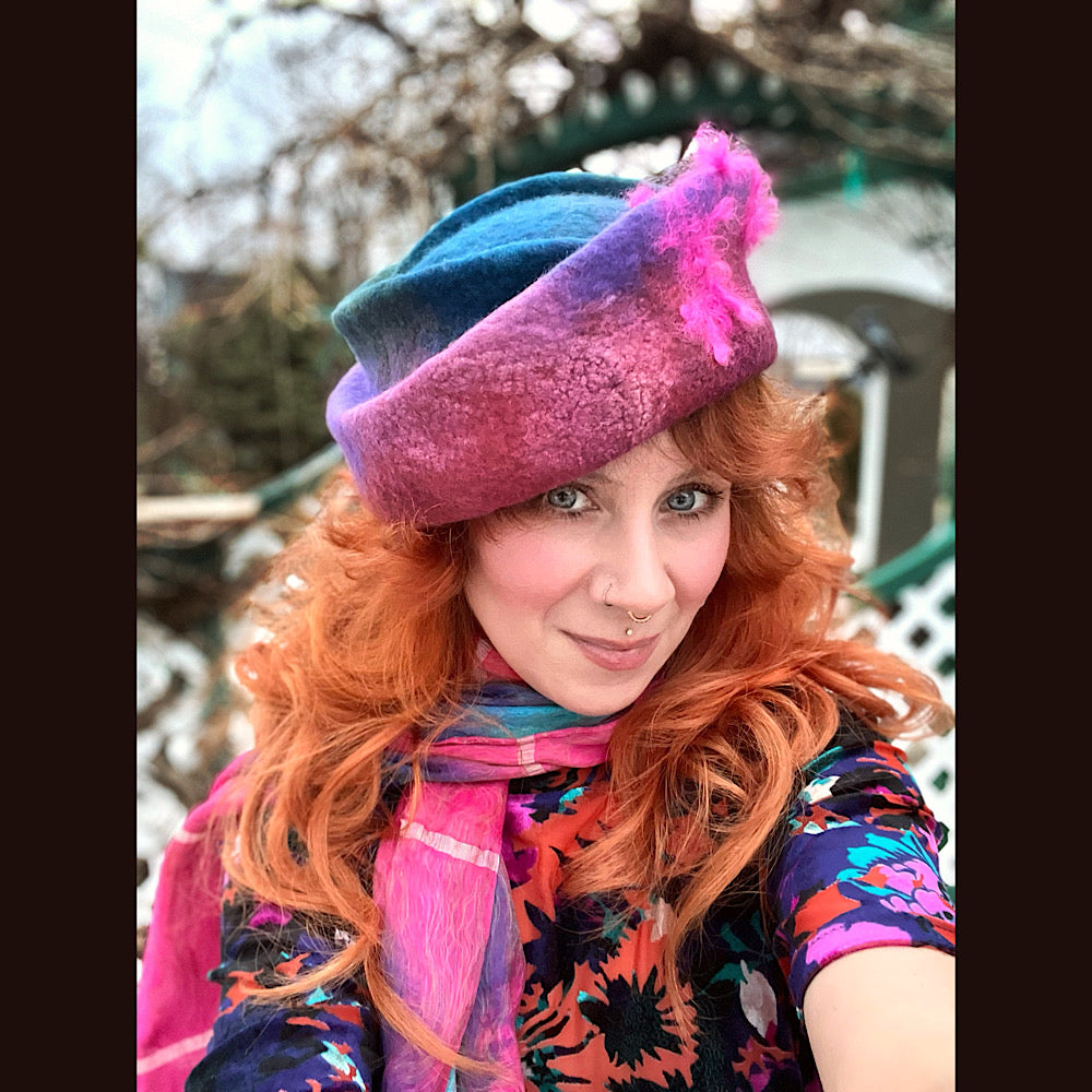 Felted top hat 23” 1/2 medium