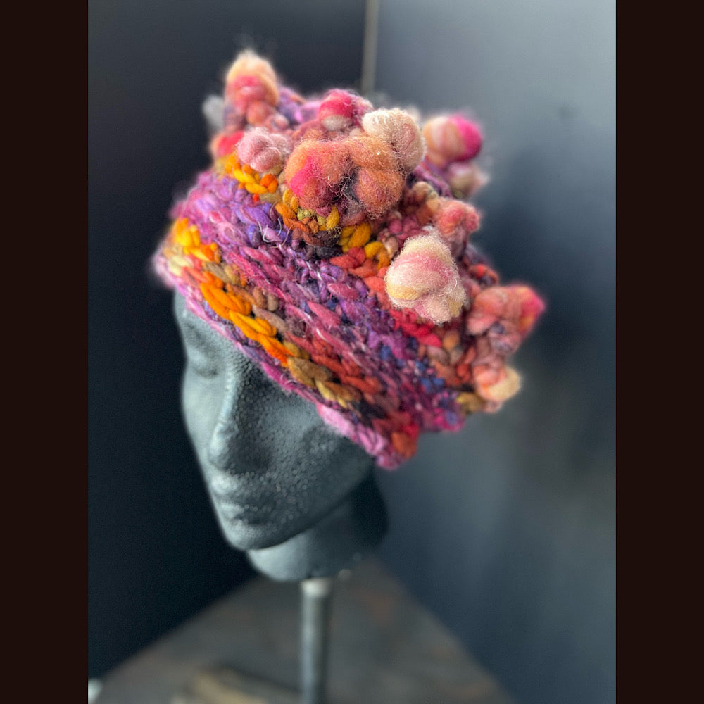 Knitted beret size small