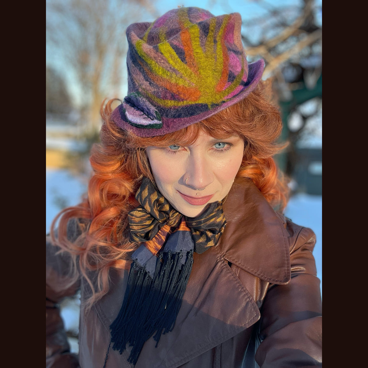 Mini Felted top hat small