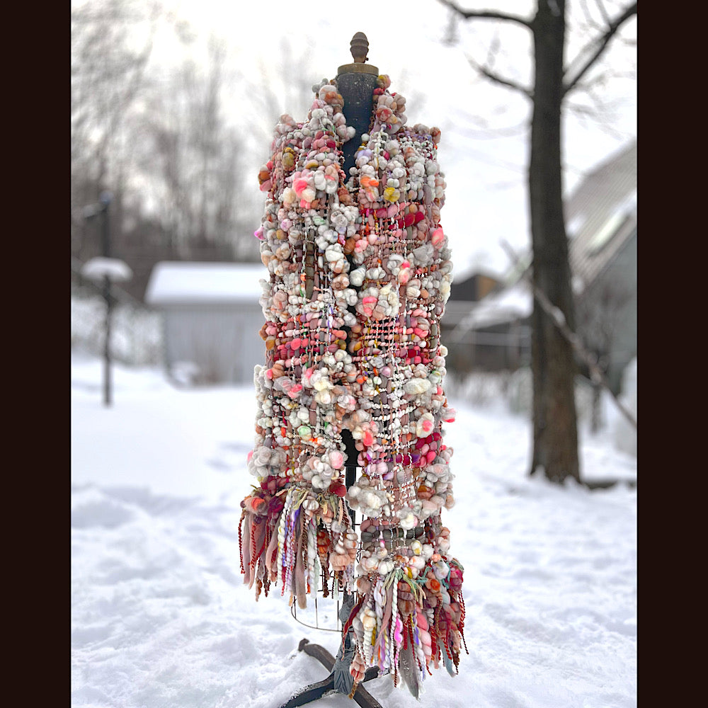 The Golden Rose Scarf 102” X 10” 1.7 pound!