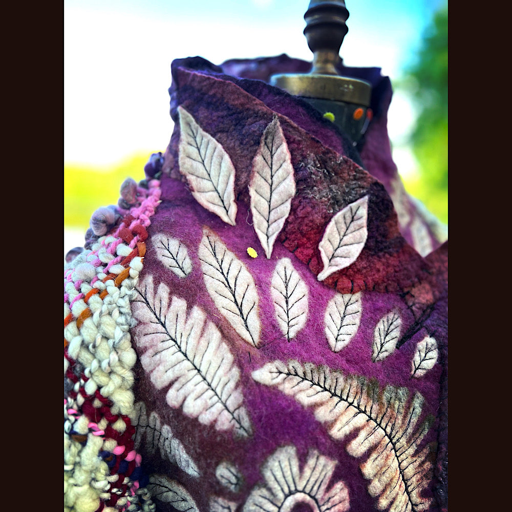 Felted adorned coat Size M-L