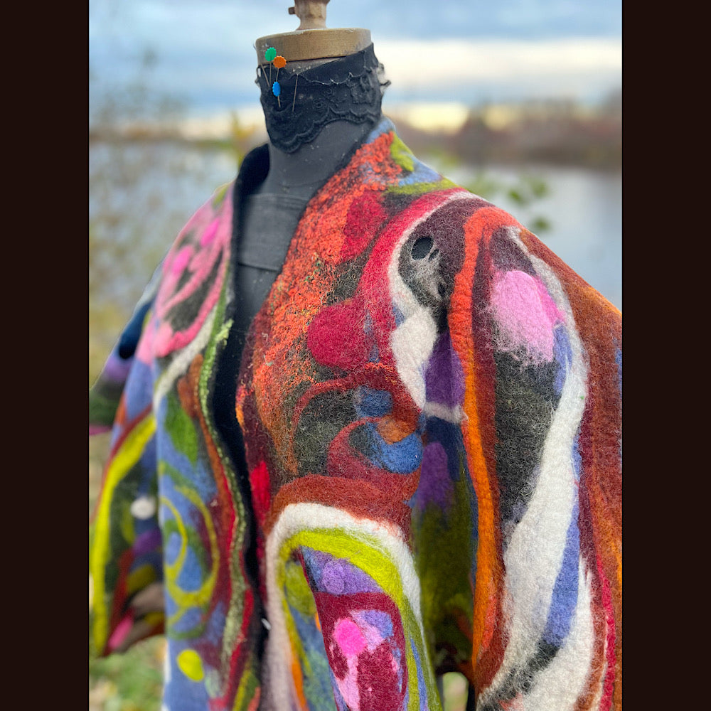 Felted Shawl 84” X 27”