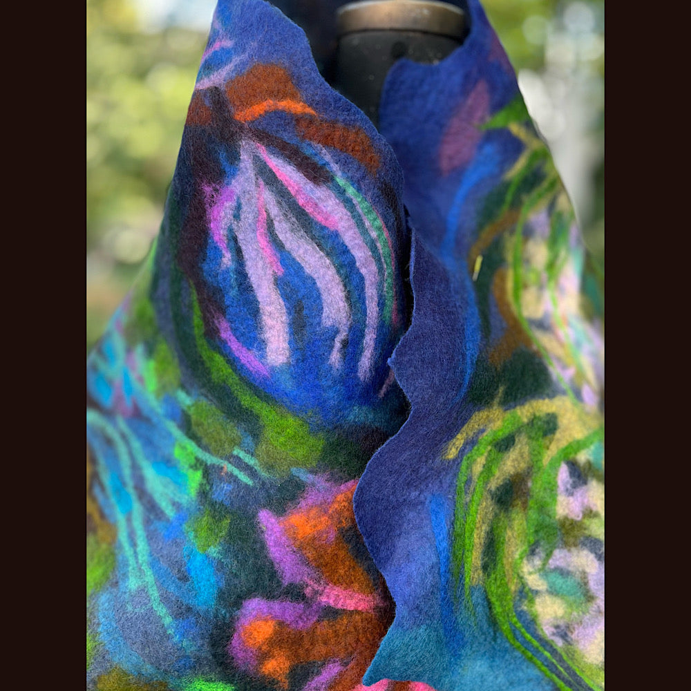 Felted Wool Scarf 70” X 23”