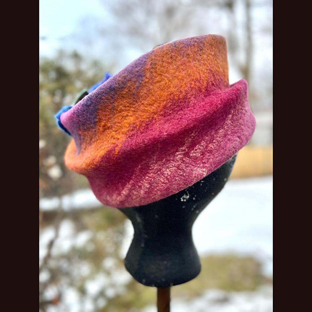 Felted top hat 23” 1/2 medium