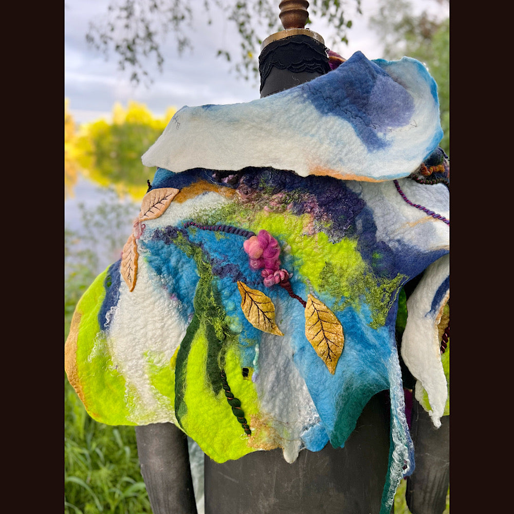 Felted Shawl 74”X 27”