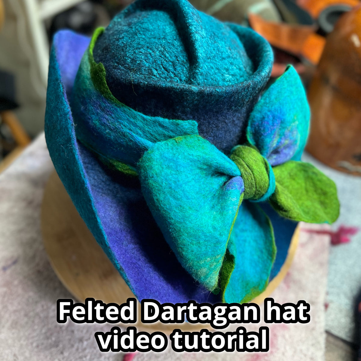 How to felt a Dartagnan hat (large brim) video tutorial 2h50