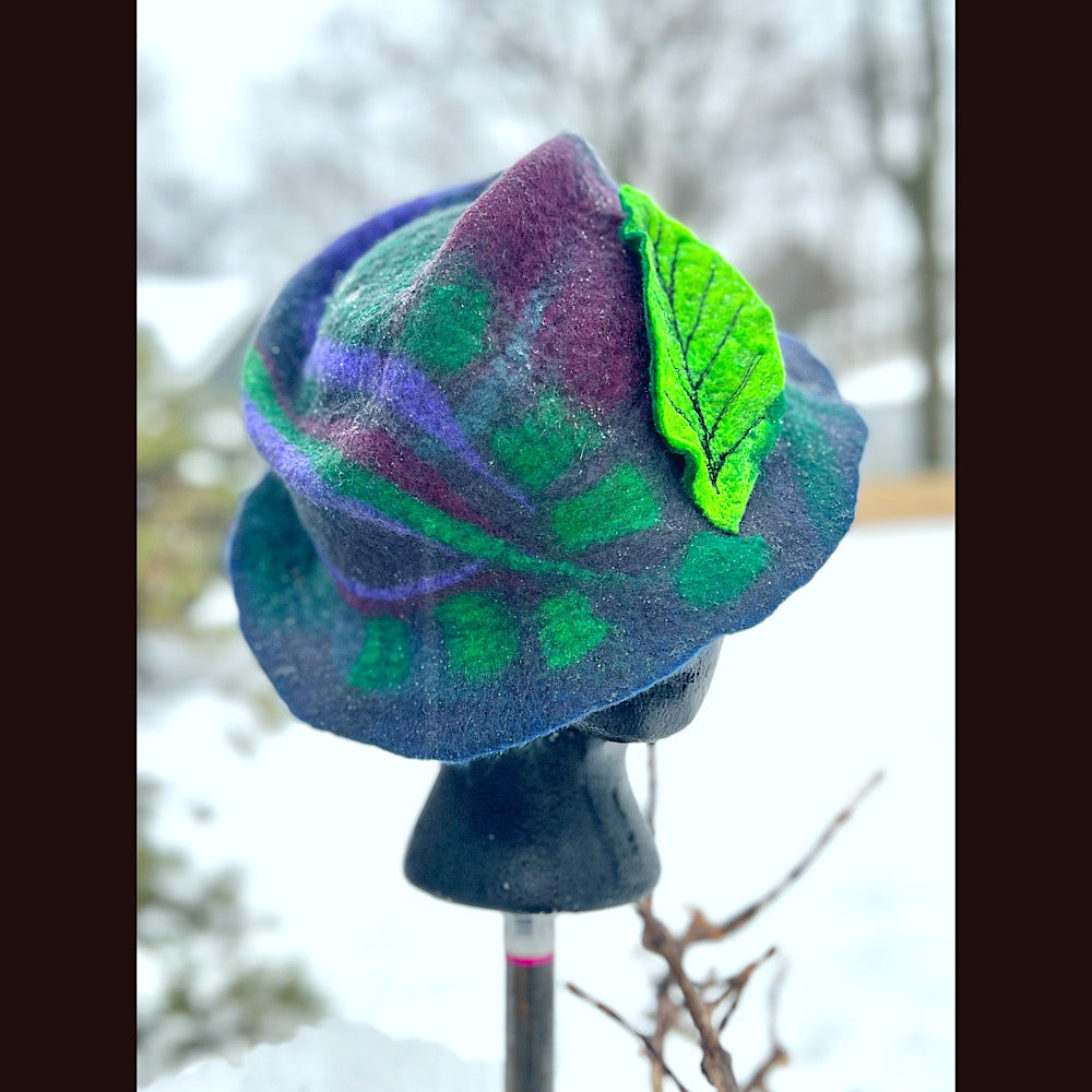 Mini Felted top hat medium