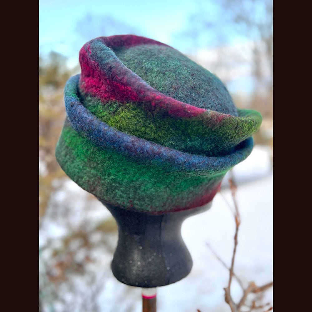 Felted top hat 23” 1/2 medium