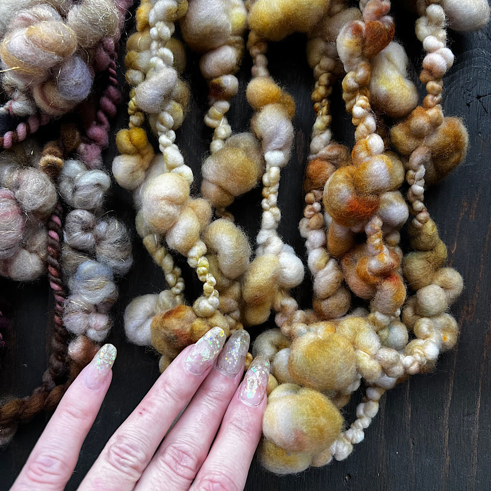 Very Large lot of 6 skeins of art yarn for weaving  20.4 oz / 1.2 pound