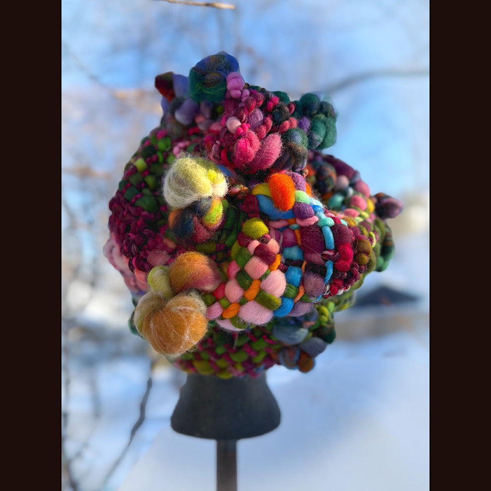 Handmade wool Woven hat 23” medium