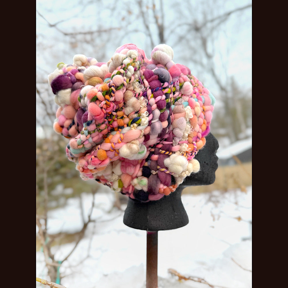 Handmade wool Woven hat 23” medium