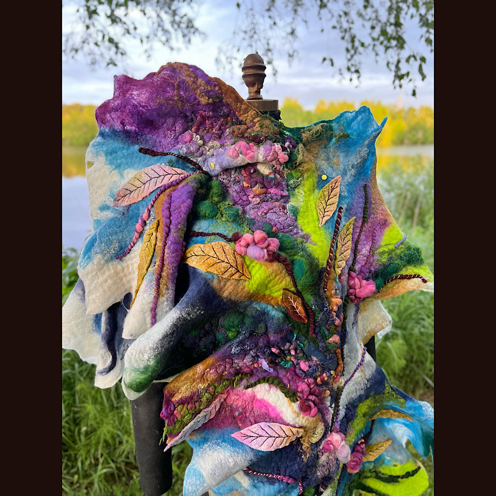 Felted Shawl 74”X 27”
