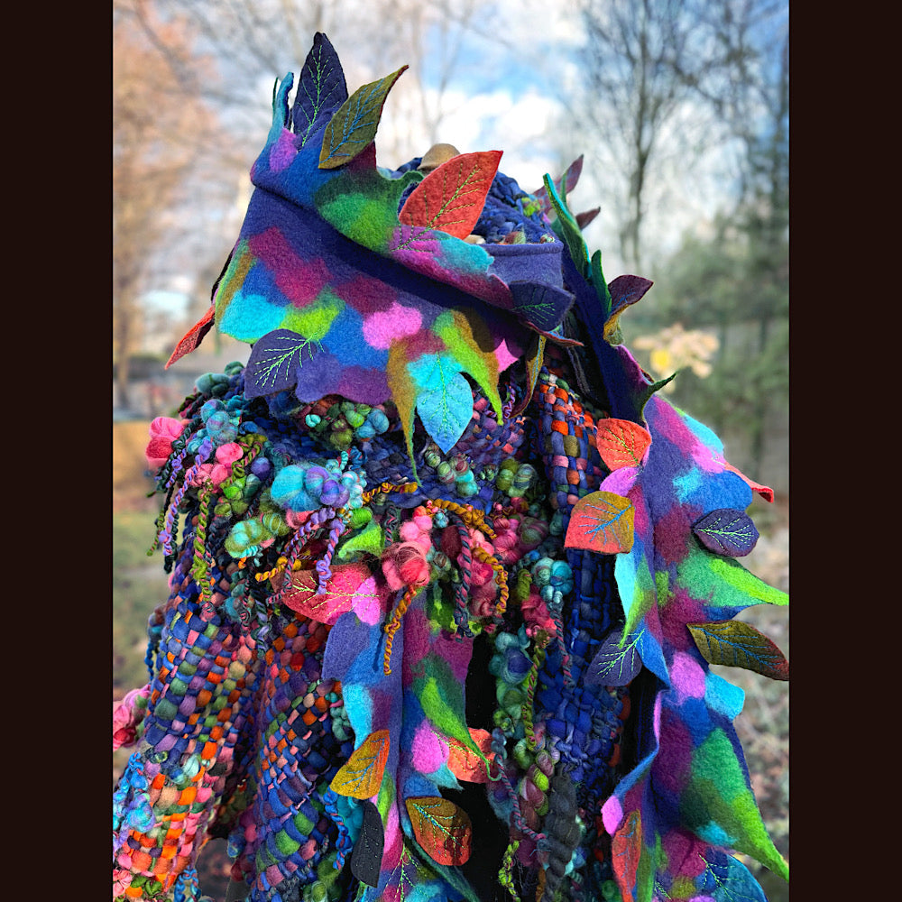 Handmade wool Felted Scarf 88”X 18”