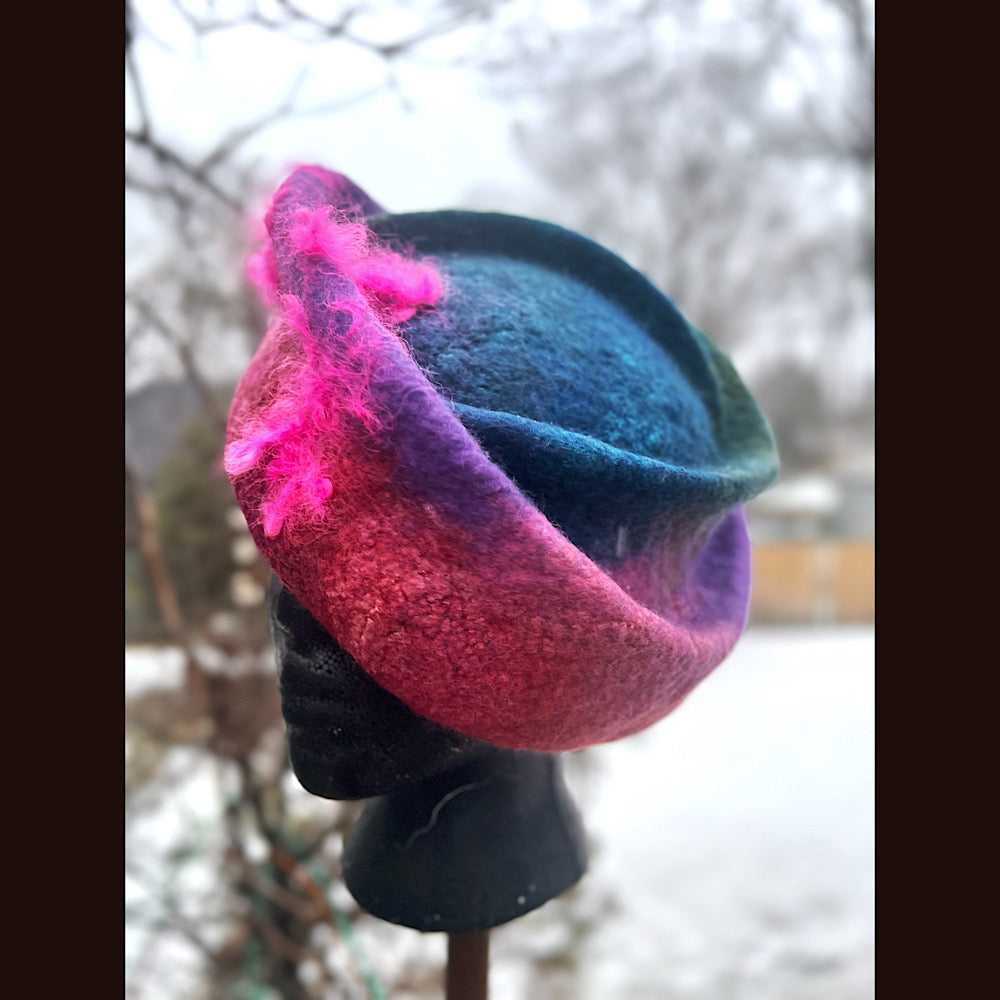 Felted top hat 23” 1/2 medium