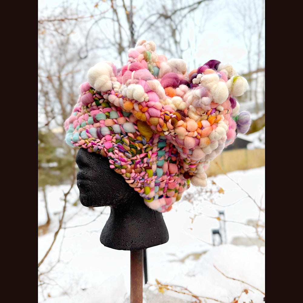 Handmade wool Woven hat 23” medium