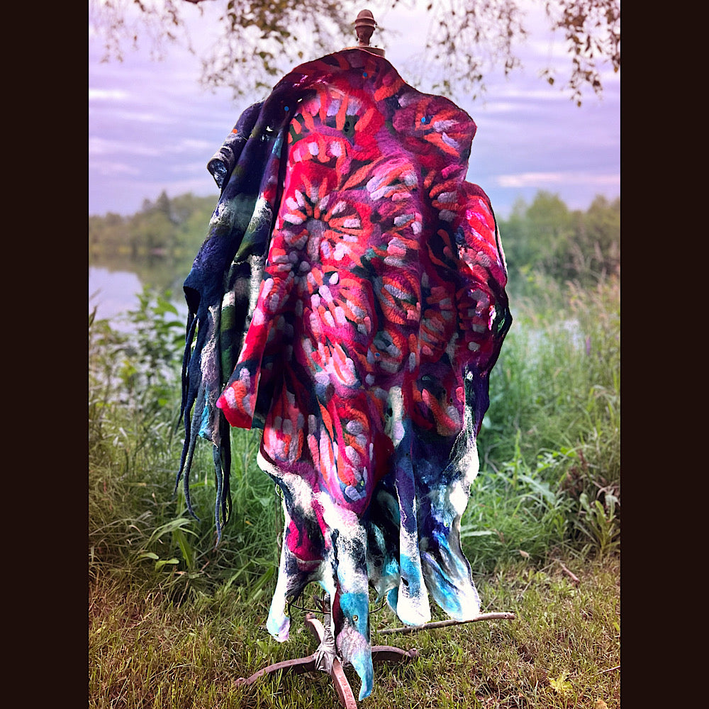 Felted Shawl 90” X 45”