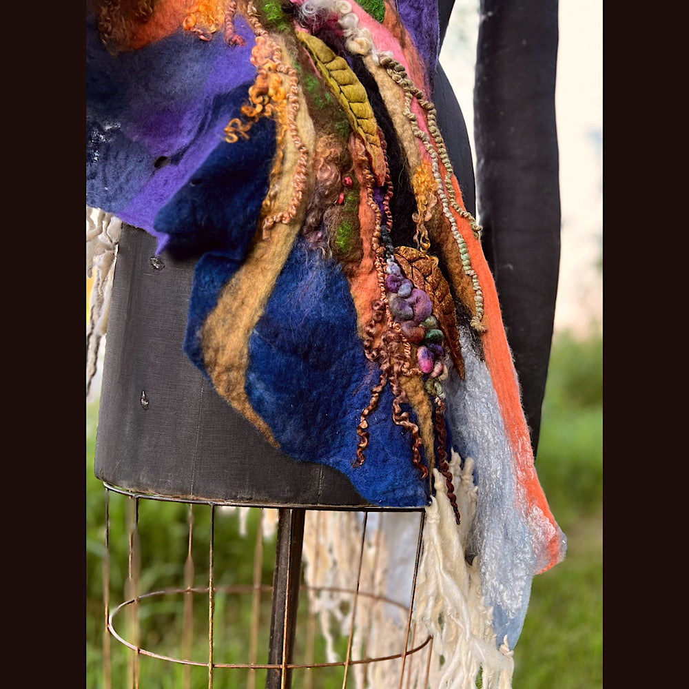 Felted Shawl 86” X 29”