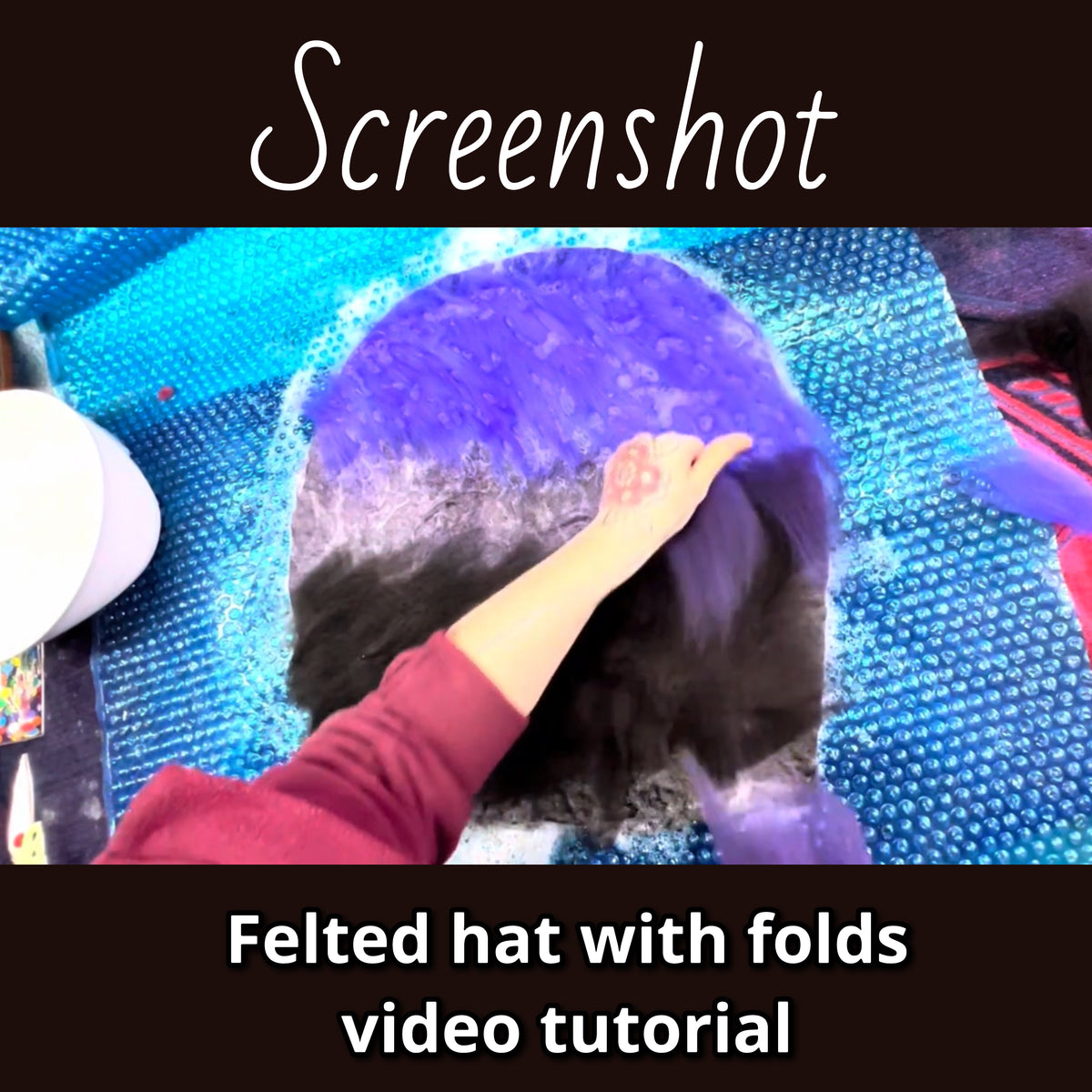 How to felt a hat with folds video tutorial