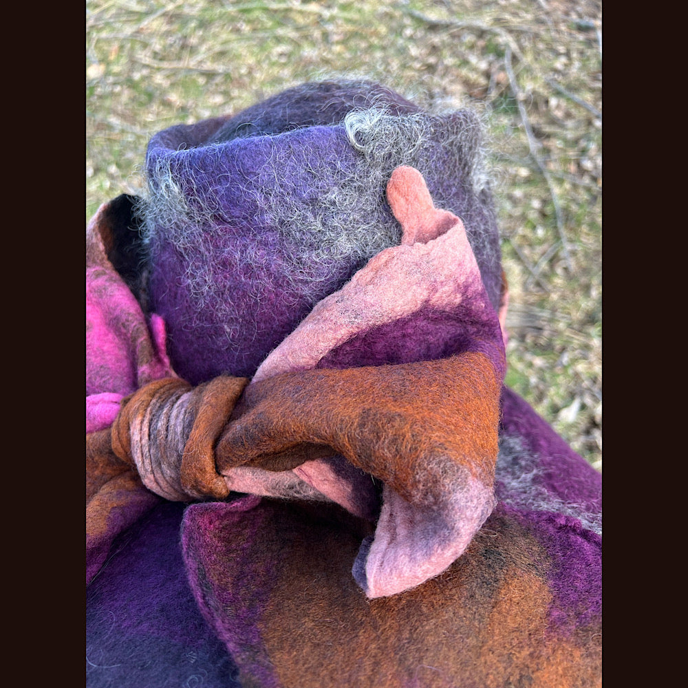 Large brim Felted hat with bow 24” large