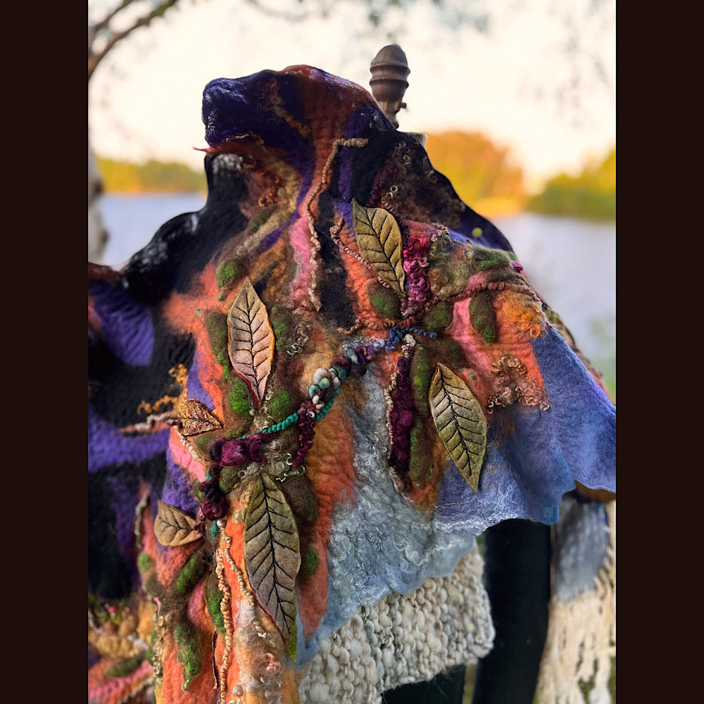Felted Shawl 86” X 29”