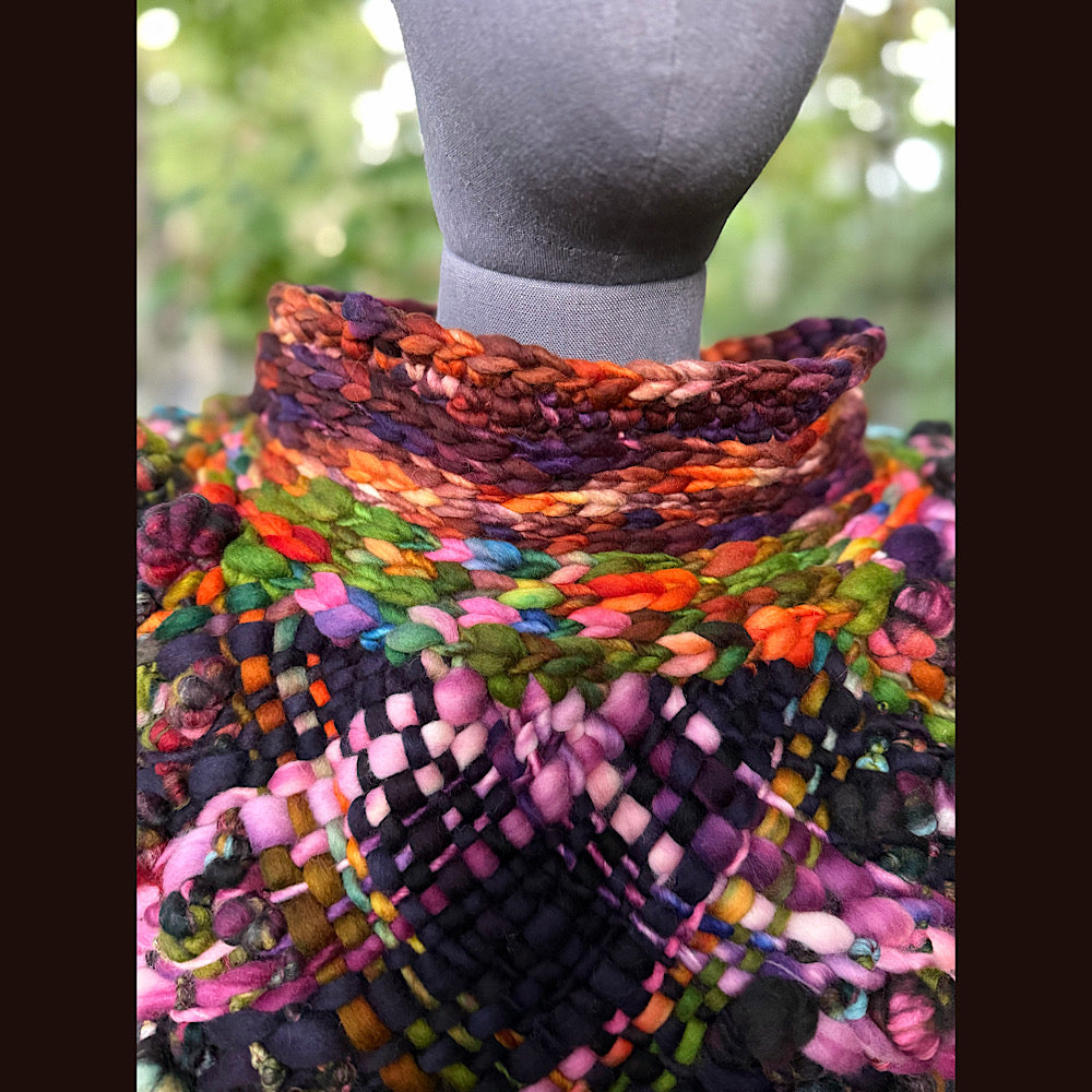 OOAK Hand woven wool handmade Scarf shawlette
