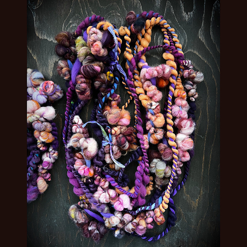 lot of art yarn for weaving  7.6 oz