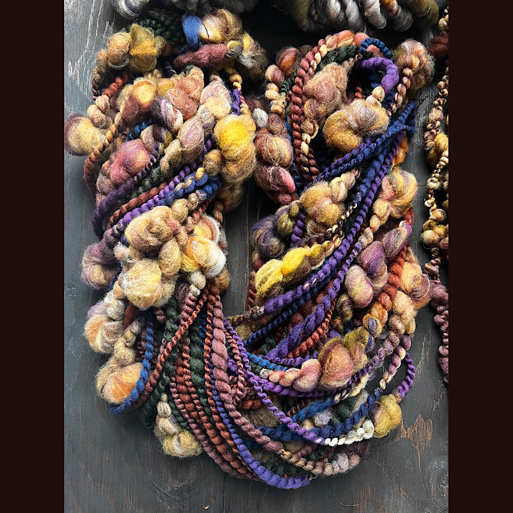 Very Large lot of 5 skeins of art yarn for weaving  14.7 oz