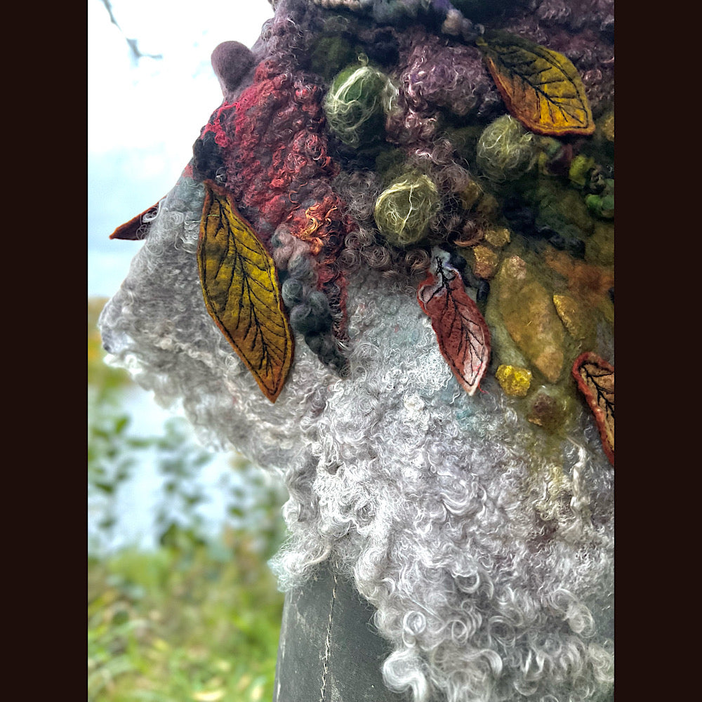 Reserved- Tundra felted shawl 78” X 22”- *this shawl has been extended *