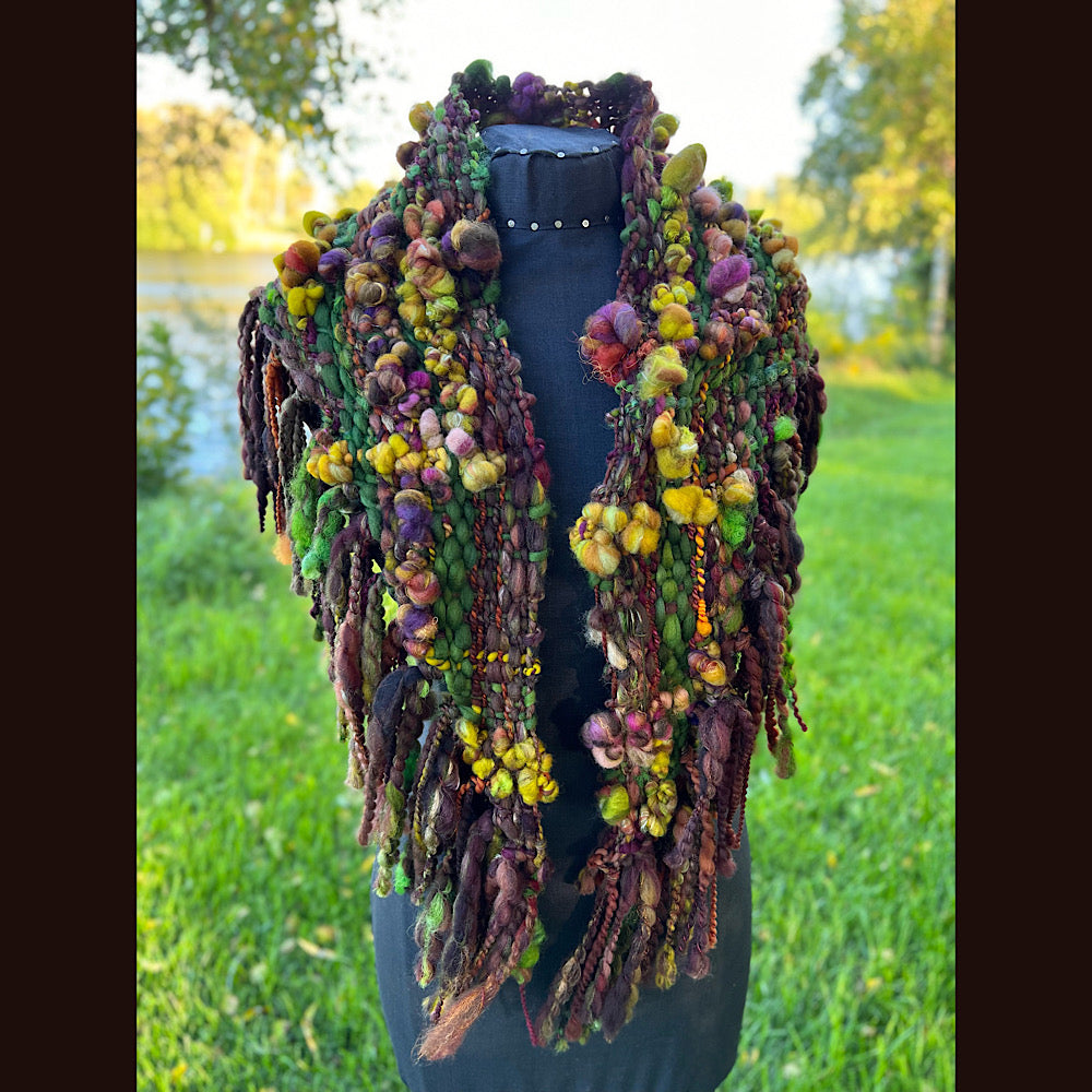 Woven shawl scarf 57” X 17”