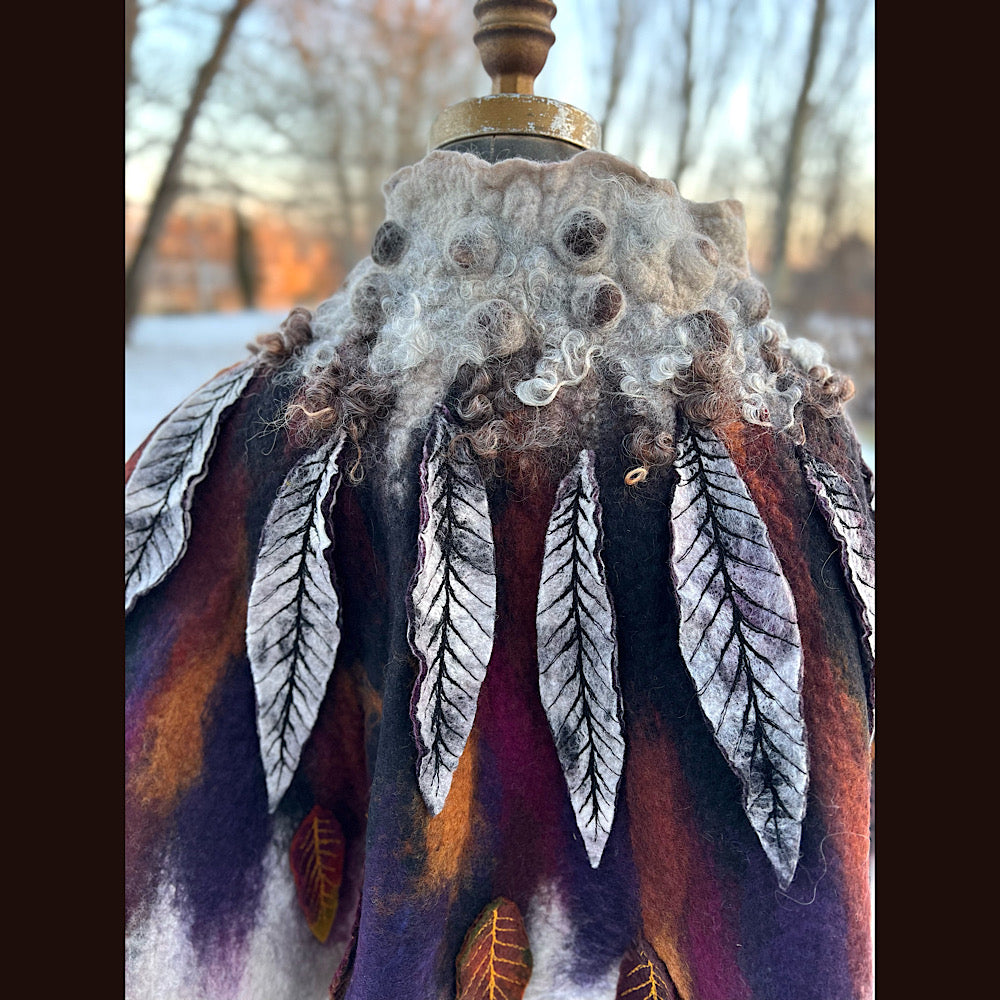 Première neige felted scarf 63” X 20”