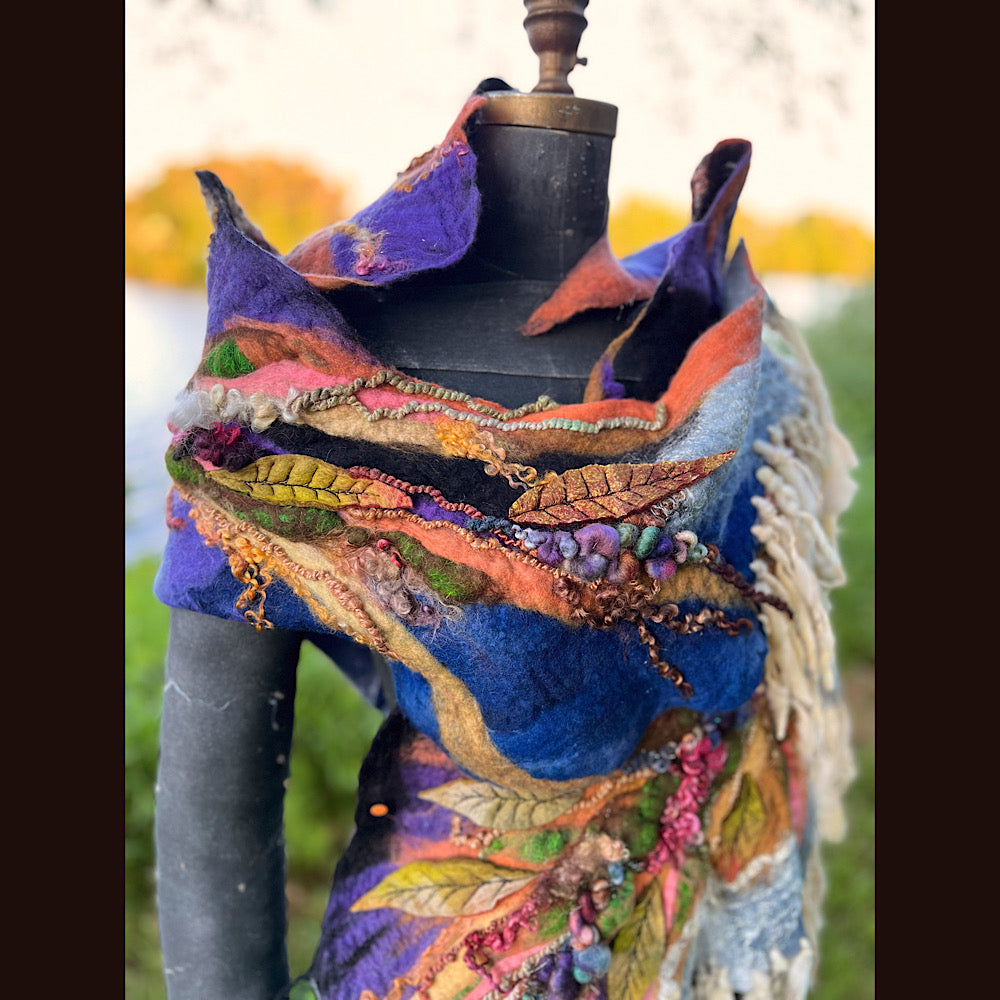 Felted Shawl 86” X 29”