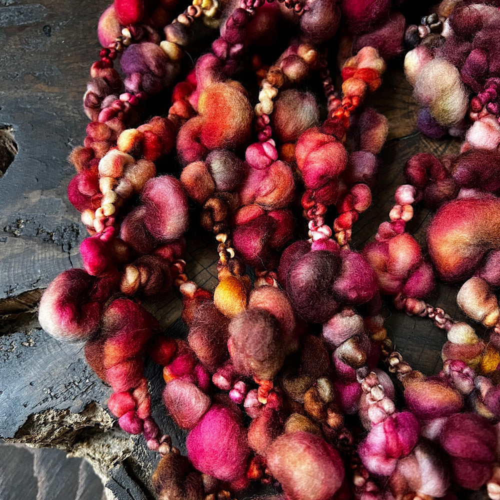 Autumn Heart Jumbo boucle art yarn STOCK 3.7 oz