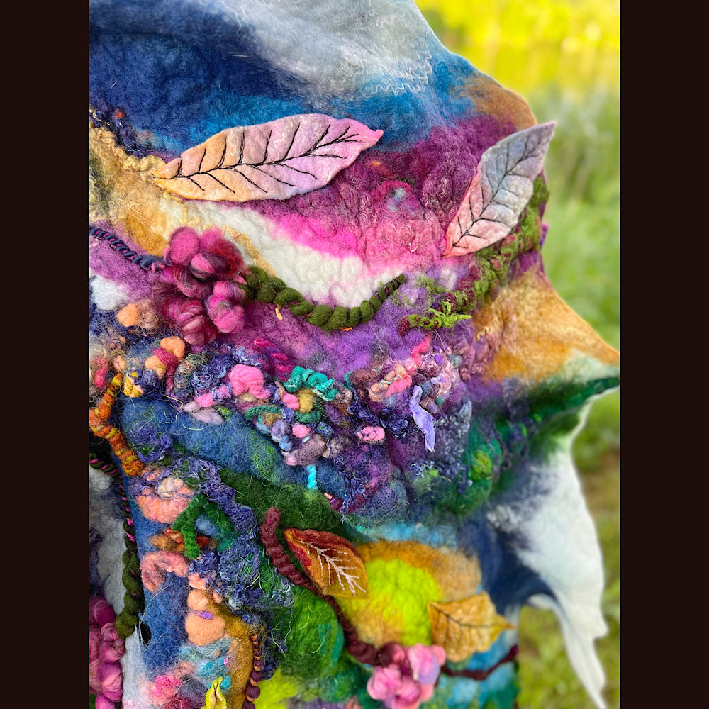 Felted Shawl 74”X 27”