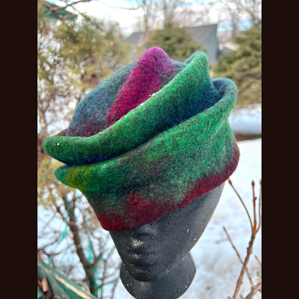 Felted top hat 23” 1/2 medium