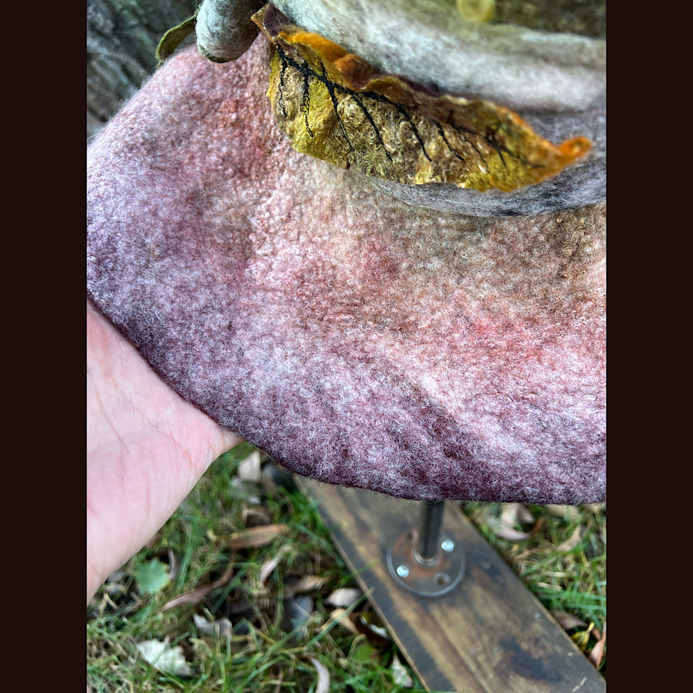 Felted top hat with bow 23” medium