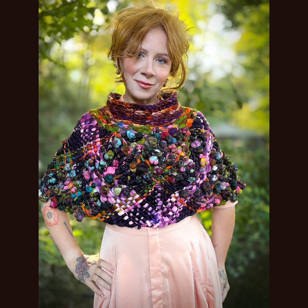 OOAK Hand woven wool handmade Scarf shawlette