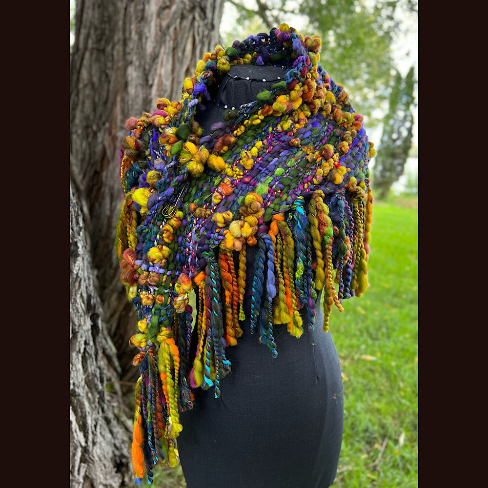 Woven shawl scarf 57” X 17”