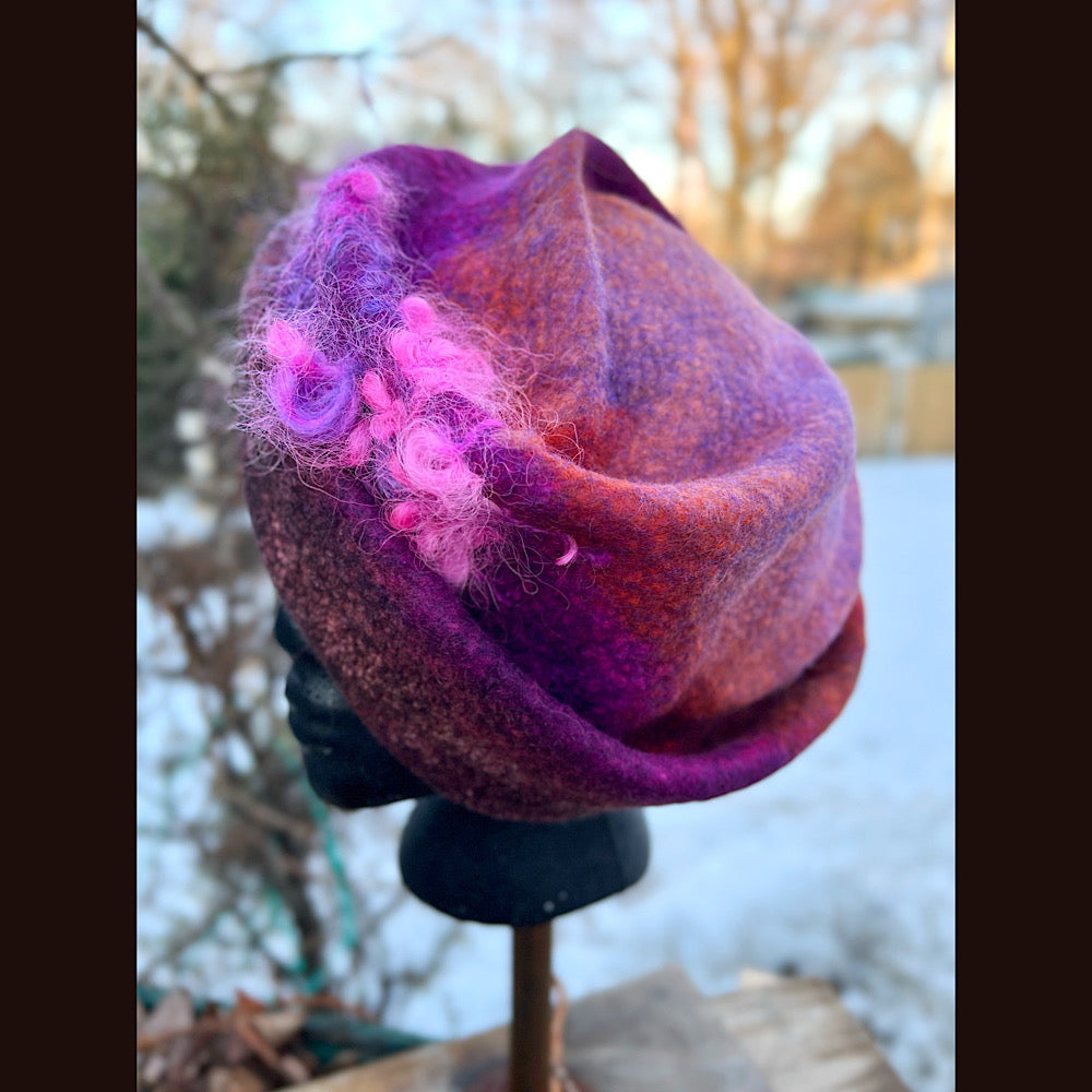 Felted top hat 23” 1/2 medium