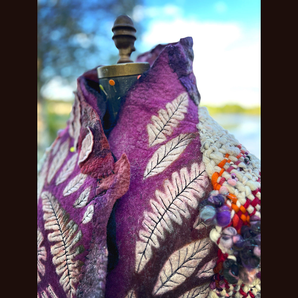 Felted adorned coat Size M-L