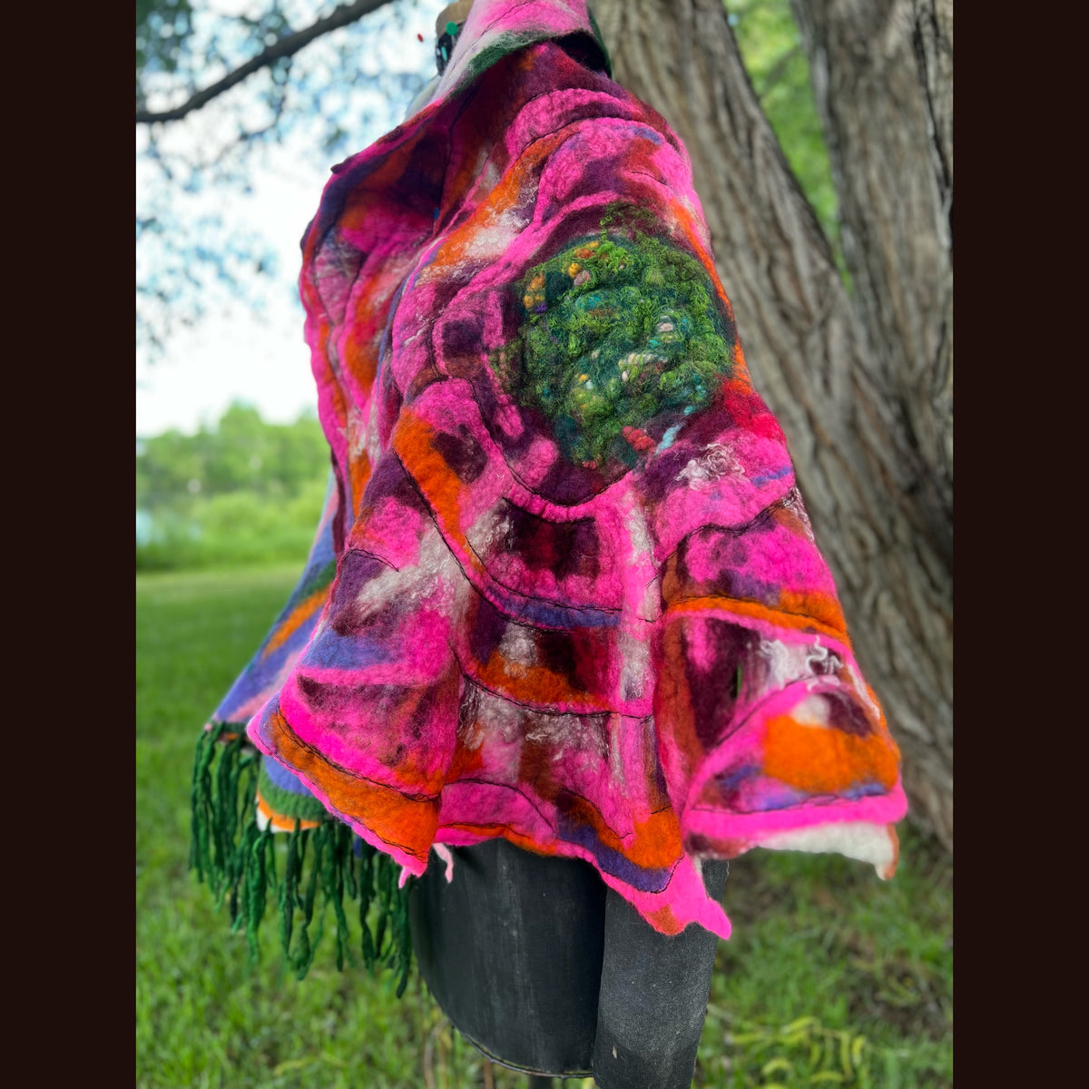 Felted Shawl 64”X 27”
