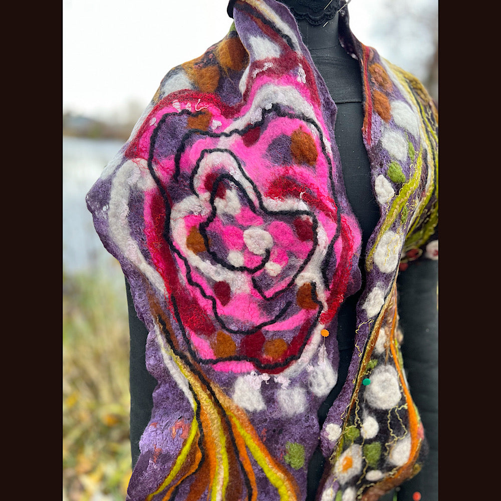 Felted Scarf 84” X 13”